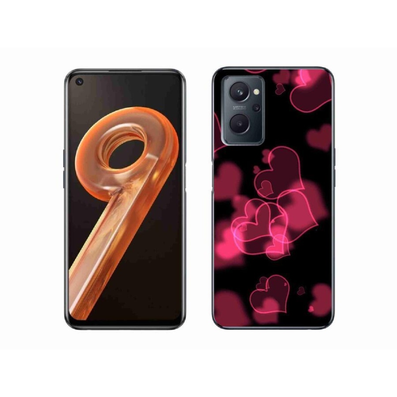 Zselés borítás mmCase a Realme 9i készülékhez - piros szívek
