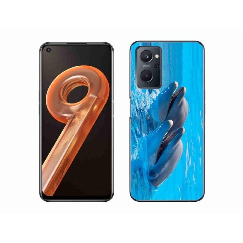 Zselés borító mmCase mobilhoz Realme 9i - delfinek