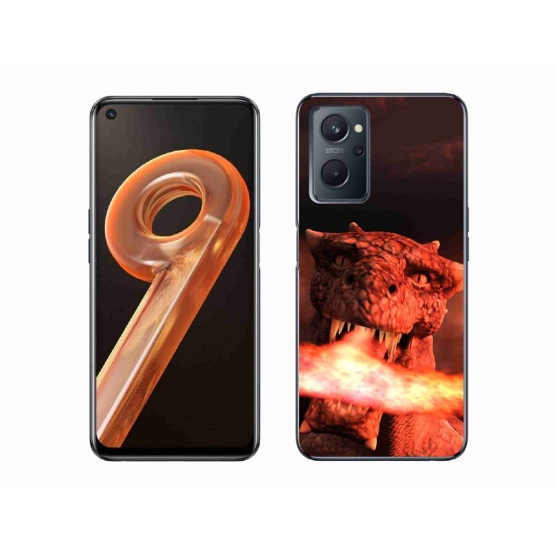 Gél borító mmCase mobilhoz Realme 9i - sárkány