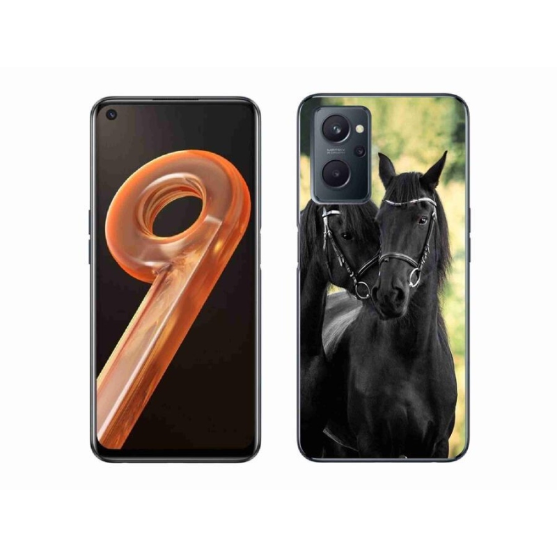 Zselés borítás mmCase a Realme 9i készülékhez - két fekete ló