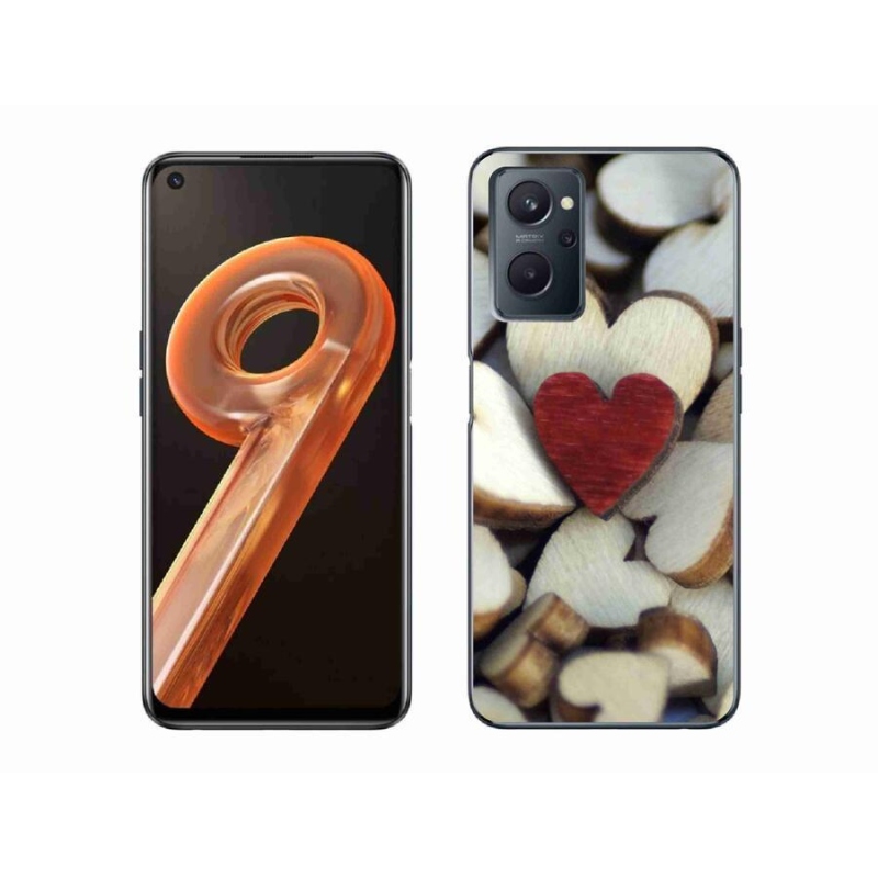 Zselés borítás mmCase a Realme 9i készülékhez - gravírozott piros szív