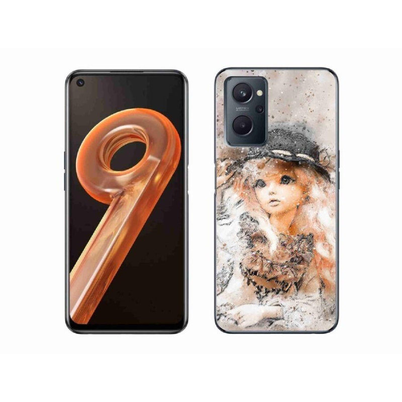 Gél borító mmCase mobilhoz Realme 9i - lány kalappal