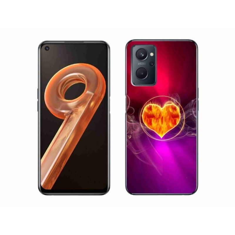 Gél borítás mmCase mobilhoz Realme 9i - tüzes szív