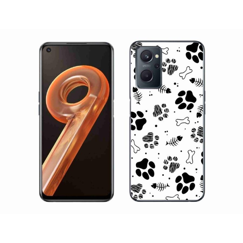 Gél borító mmCase mobilhoz Realme 9i - kutyamancsok 1