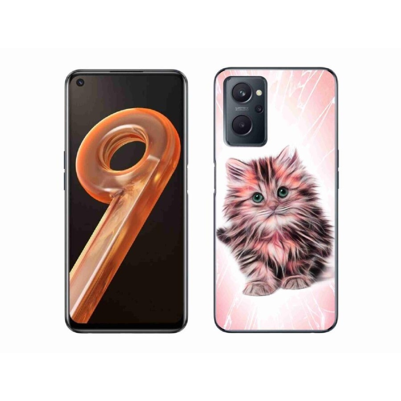 Gél borítás mmCase mobilhoz Realme 9i - aranyos cica