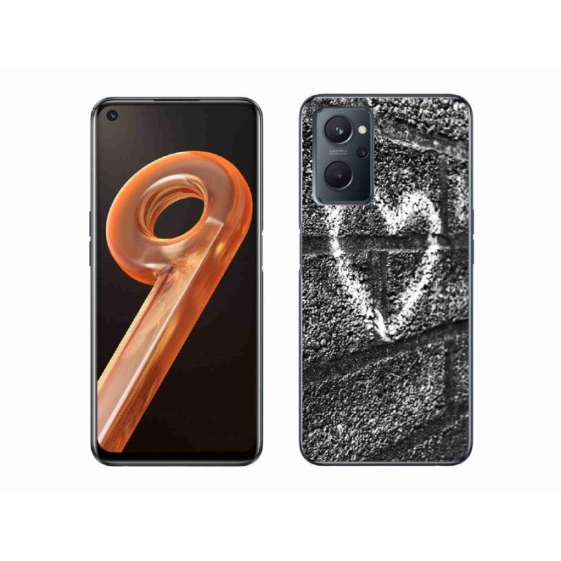 Gél borító mmCase mobilhoz Realme 9i - szív a falon
