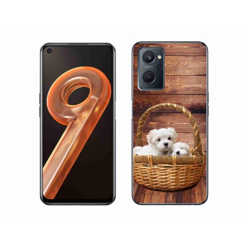 Zselés borítás mmCase mobilhoz Realme 9i - kölyökkutyák