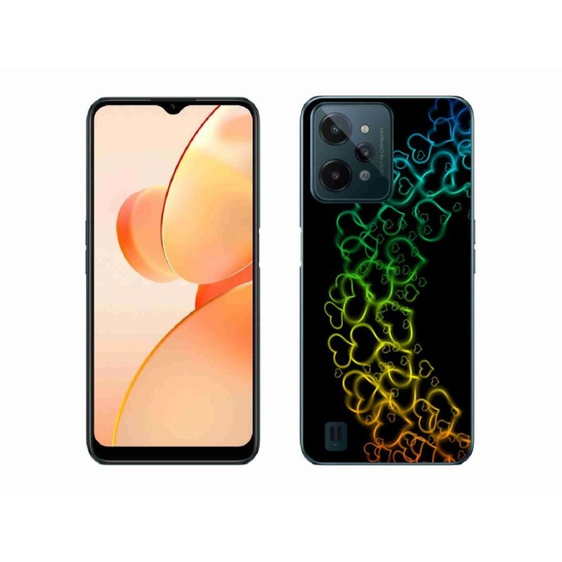 Zselés borító mmCase mobilhoz Realme C31 - színes szívek