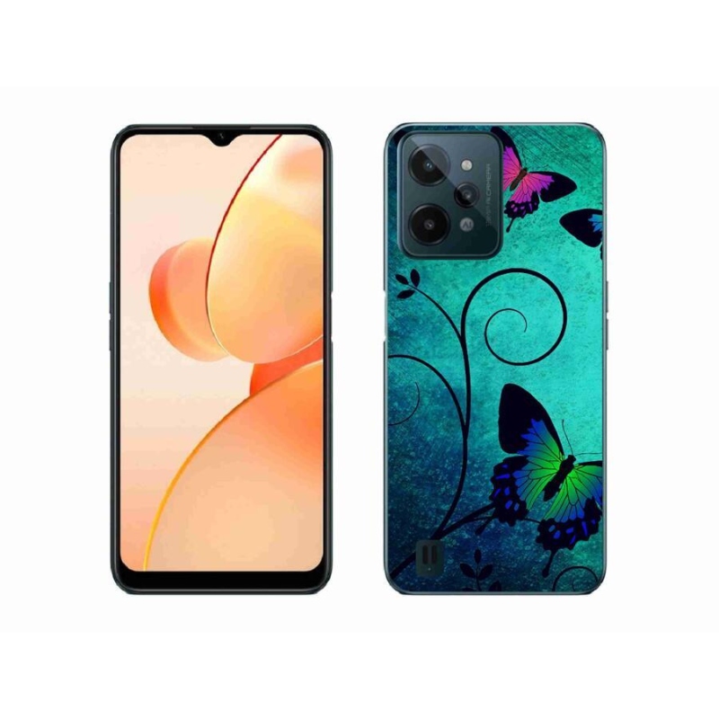 Gél borító mmCase mobilhoz Realme C31 - színes pillangók