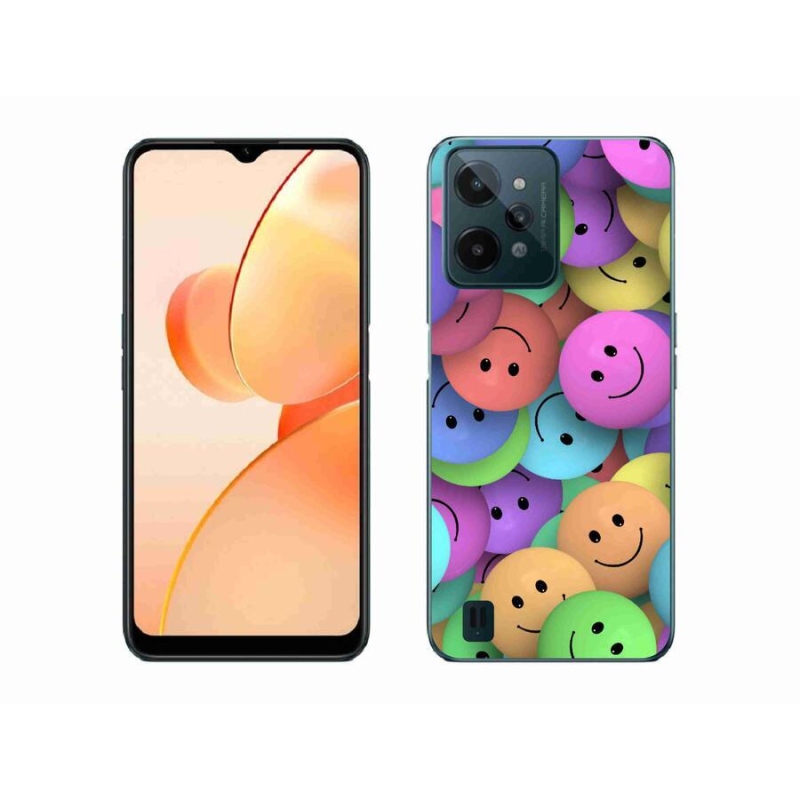 Gél borító mmCase mobilhoz Realme C31 - színes smileyk