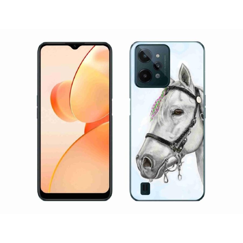 Zselés borító mmCase mobilhoz Realme C31 - fehér ló 1