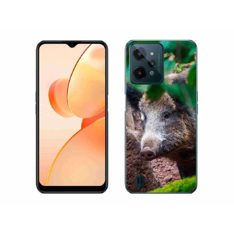 Zselés borító mmCase mobilhoz Realme C31 - vaddisznó