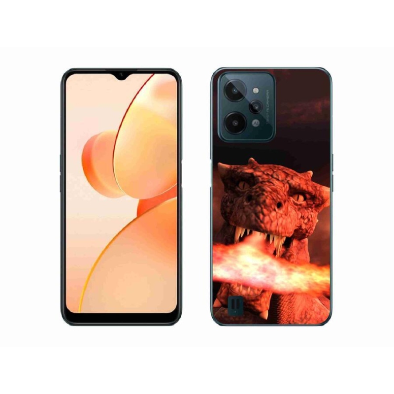 Zselés borító mmCase mobilhoz Realme C31 - sárkány