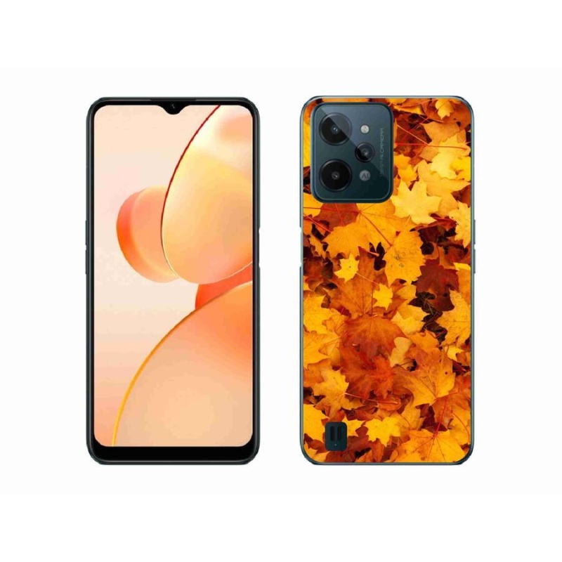 Gél borító mmCase mobilhoz Realme C31 - juharlevelek