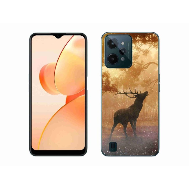 Zselés borító mmCase mobilhoz Realme C31 - szarvasok a vadászaton