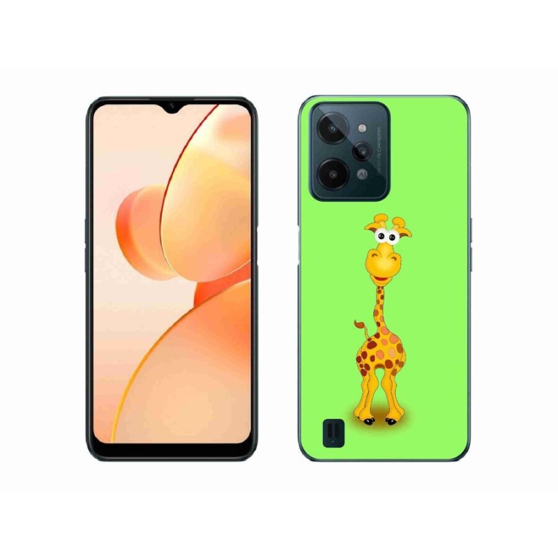 Zselés borító mmCase mobilhoz Realme C31 - rajzfilm zsiráf