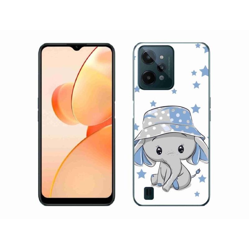 Zselés borító mmCase mobilhoz Realme C31 - kék elefánt