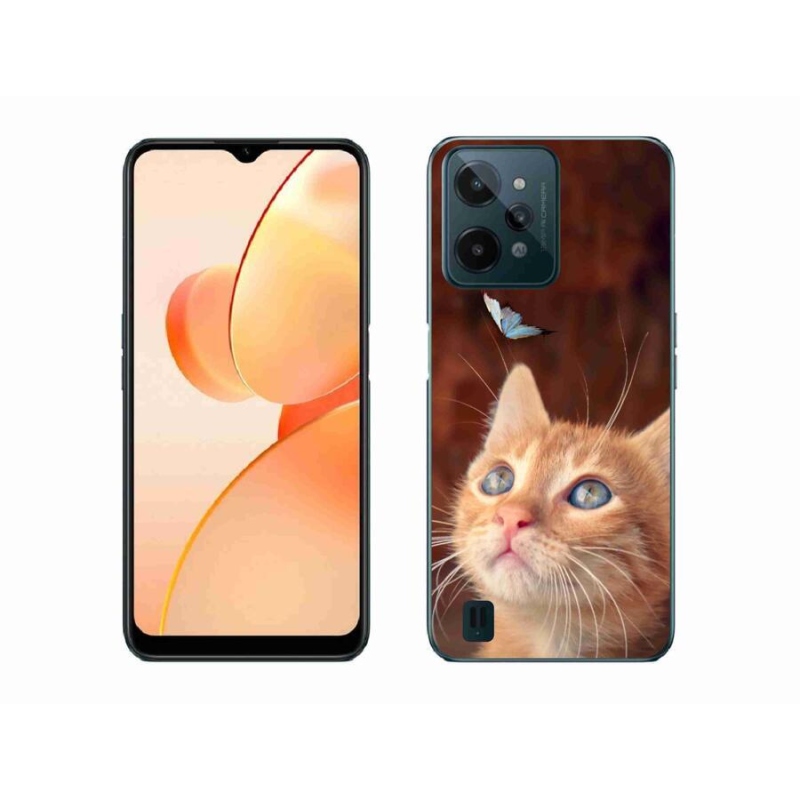 Zselés borító mmCase mobilhoz Realme C31 - pillangó és cica
