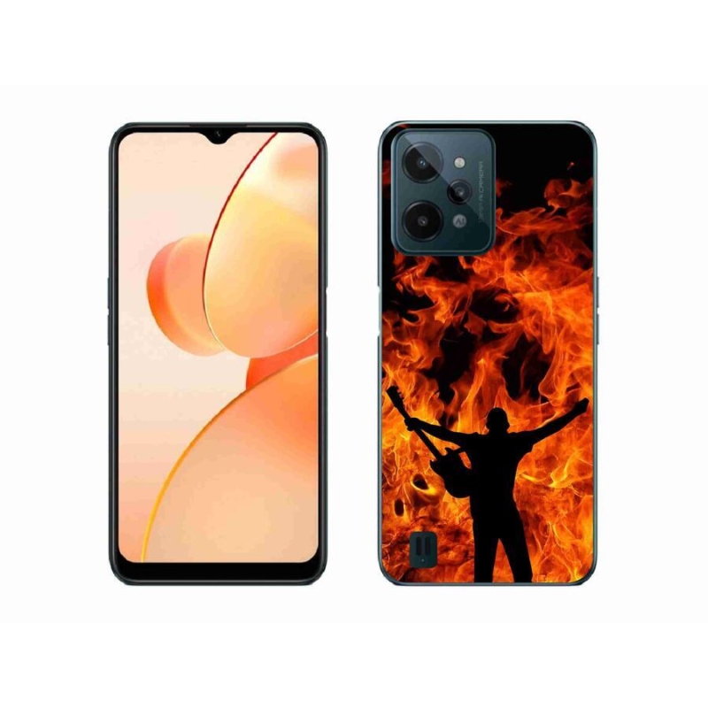 Gél borító mmCase mobil Realme C31 - zenész és tűz