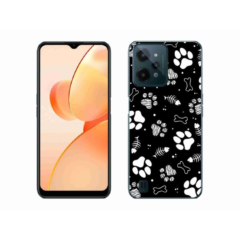 Gél borítás mmCase mobilhoz Realme C31 - kutyamancsok