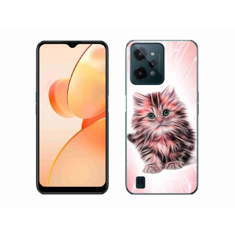 Gél borító mmCase mobilhoz Realme C31 - aranyos cica