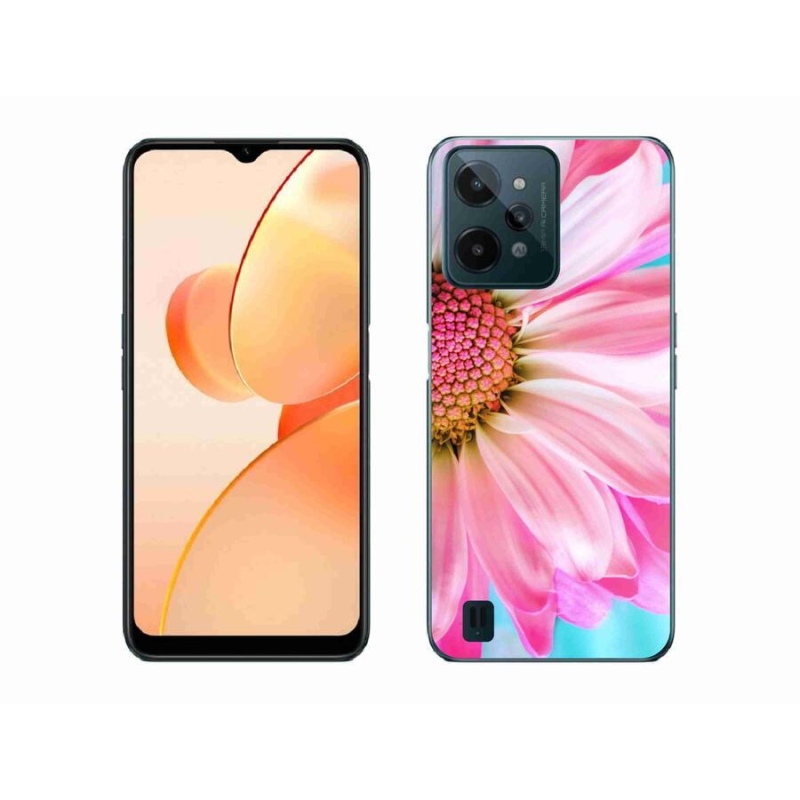 Zselés borító mmCase mobilhoz Realme C31 - rózsaszín virág
