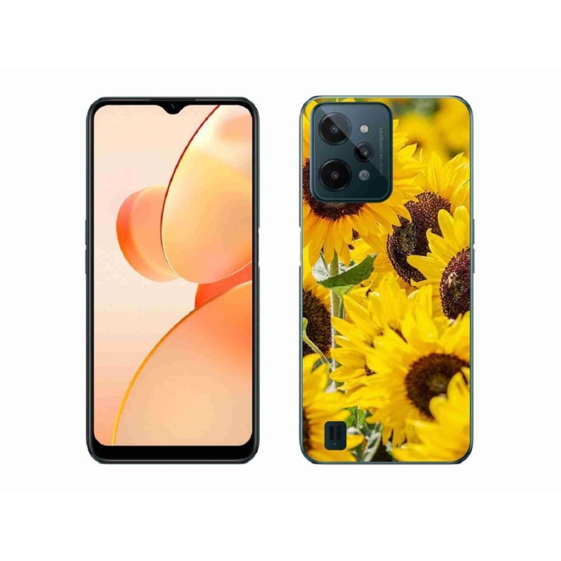 Zselés borító mmCase mobilhoz Realme C31 - napraforgó
