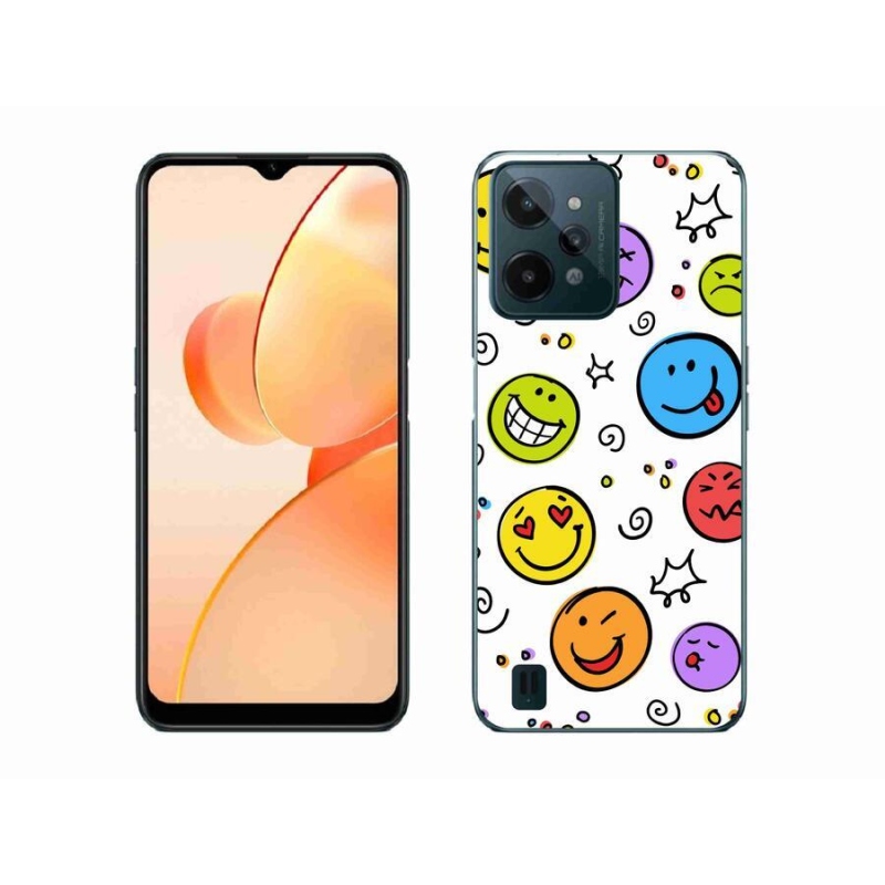Gél borító mmCase mobilhoz Realme C31 - smiley-k