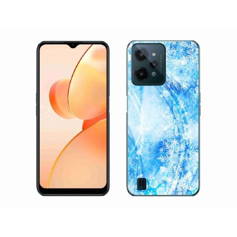 Gél borító mmCase mobilhoz Realme C31 - hópelyhek