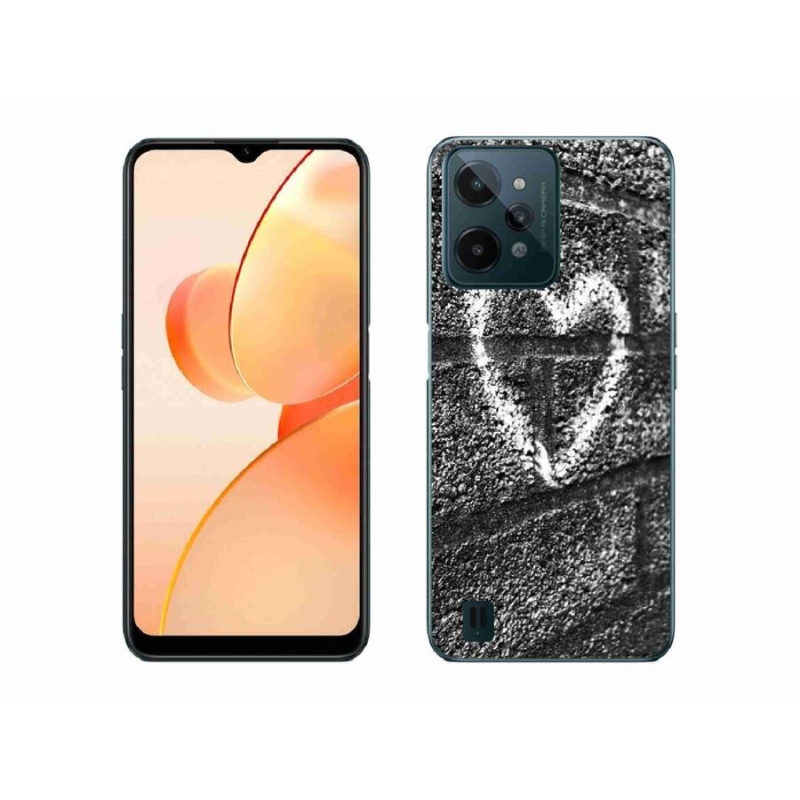 Gél borító mmCase mobilhoz Realme C31 - szív a falon