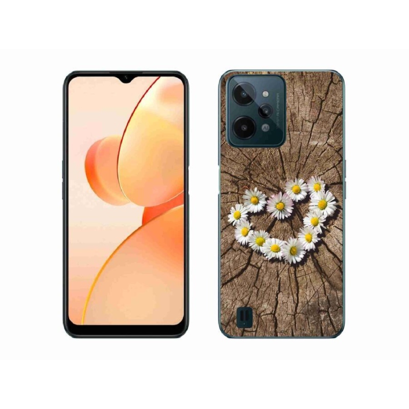 Zselés borító mmCase mobilhoz Realme C31 - százszorszépek szíve