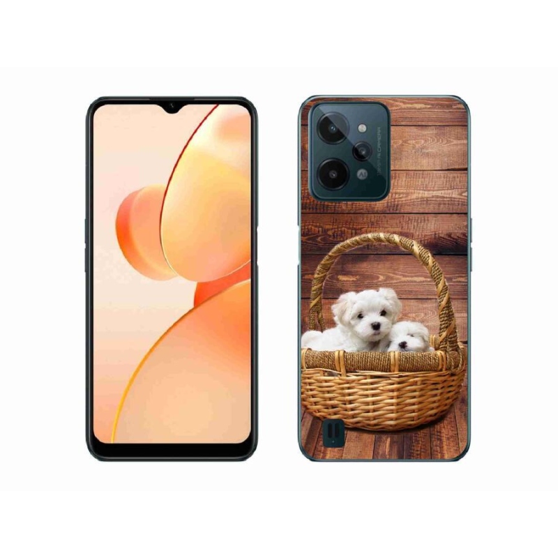 Zselés borító mmCase mobilhoz Realme C31 - kölyökkutyák