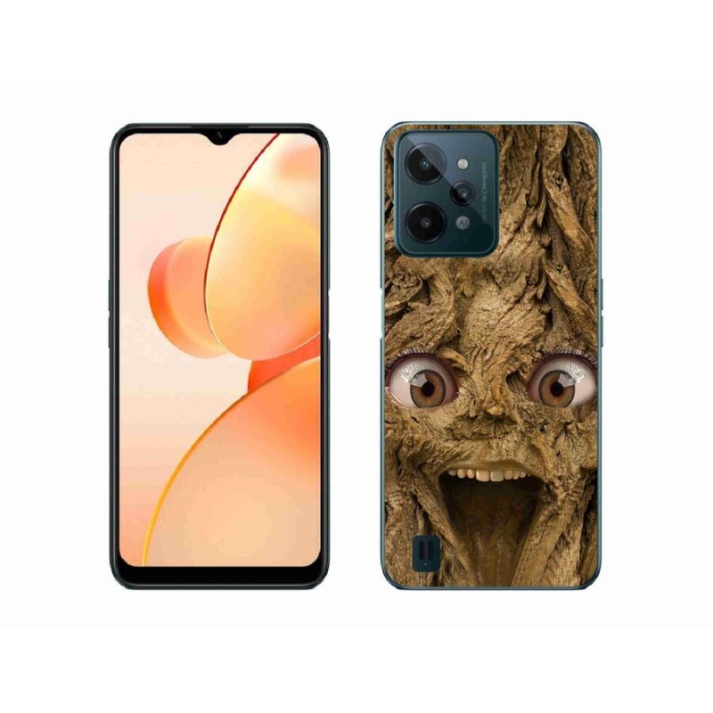 Gél borító mmCase mobilhoz Realme C31 - vidám fa szemekkel