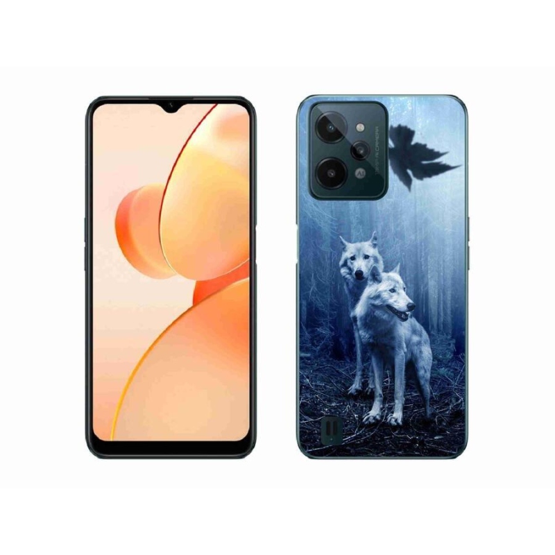 Gél borító mmCase mobilhoz Realme C31 - farkasok az erdőben