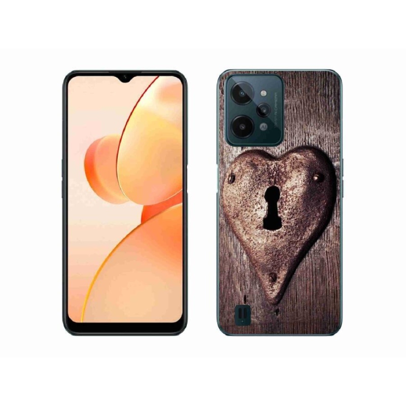 Gél borító mmCase mobilhoz Realme C31 - szív alakú zár