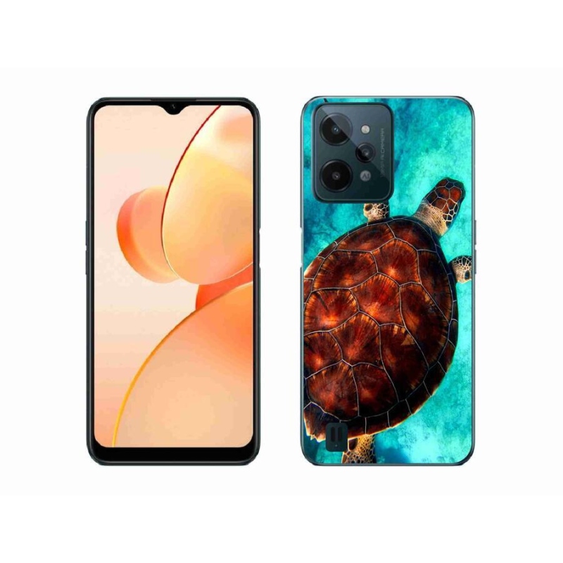 Zselés borító mmCase mobilhoz Realme C31 - teknősbéka
