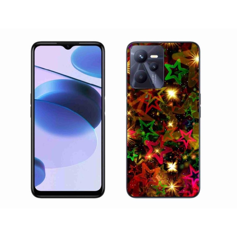 Gél borító mmCase mobilhoz Realme C35 - színes csillagok