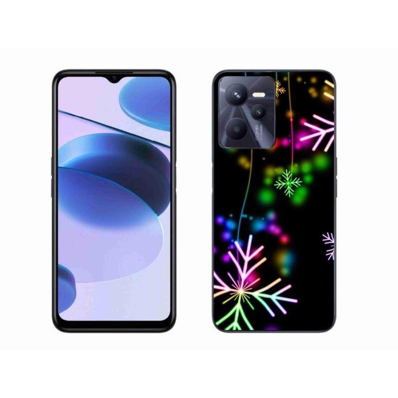 Zselés borító mmCase mobilhoz Realme C35 - színes pelyhek