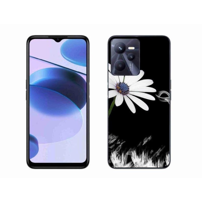 Zselés borító mmCase a Realme C35 készülékhez - fehér virág