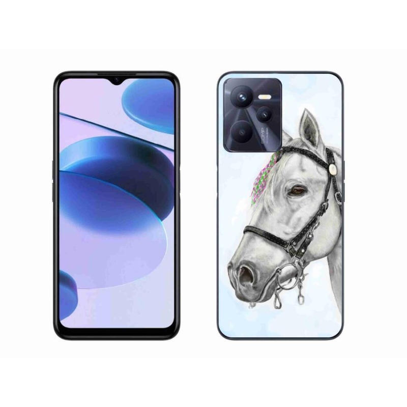 Zselés borító mmCase a Realme C35 készülékhez - fehér ló 1
