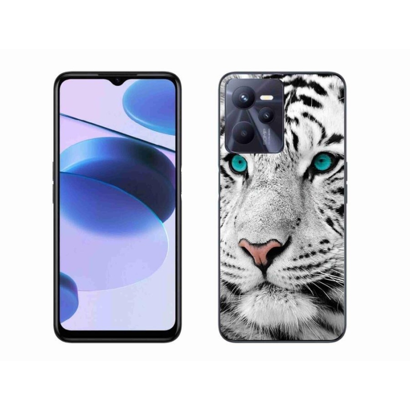 Gél borítás mmCase a Realme C35 készülékhez - fehér tigris