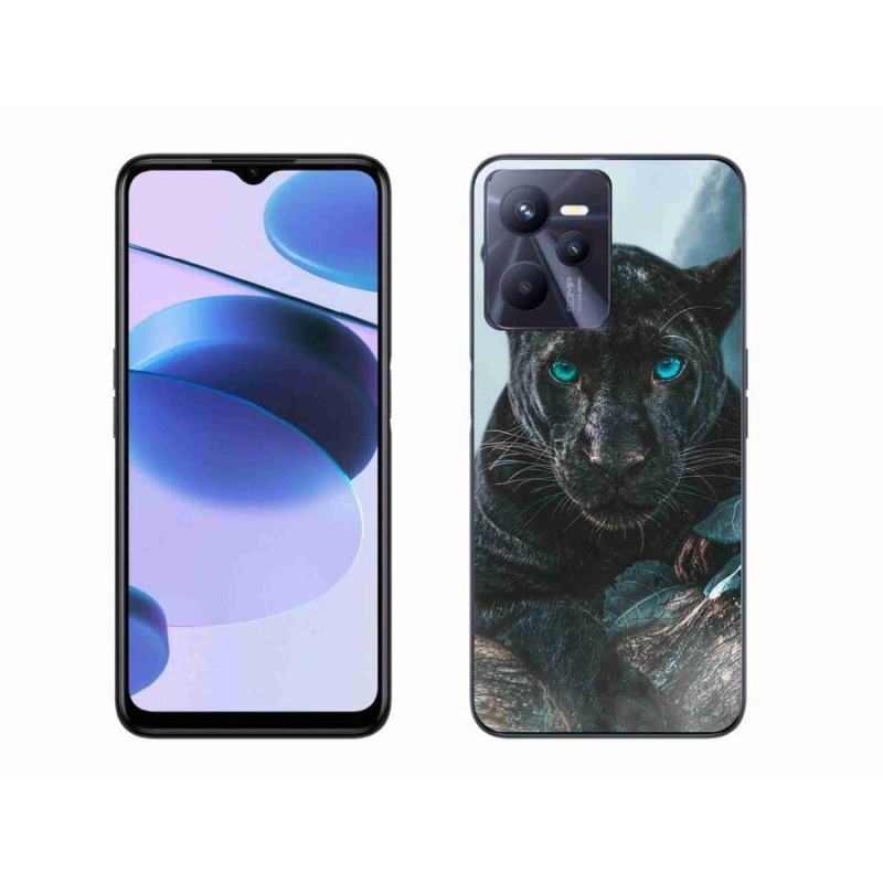 Gél borítás mmCase a Realme C35 készülékhez - fekete párduc