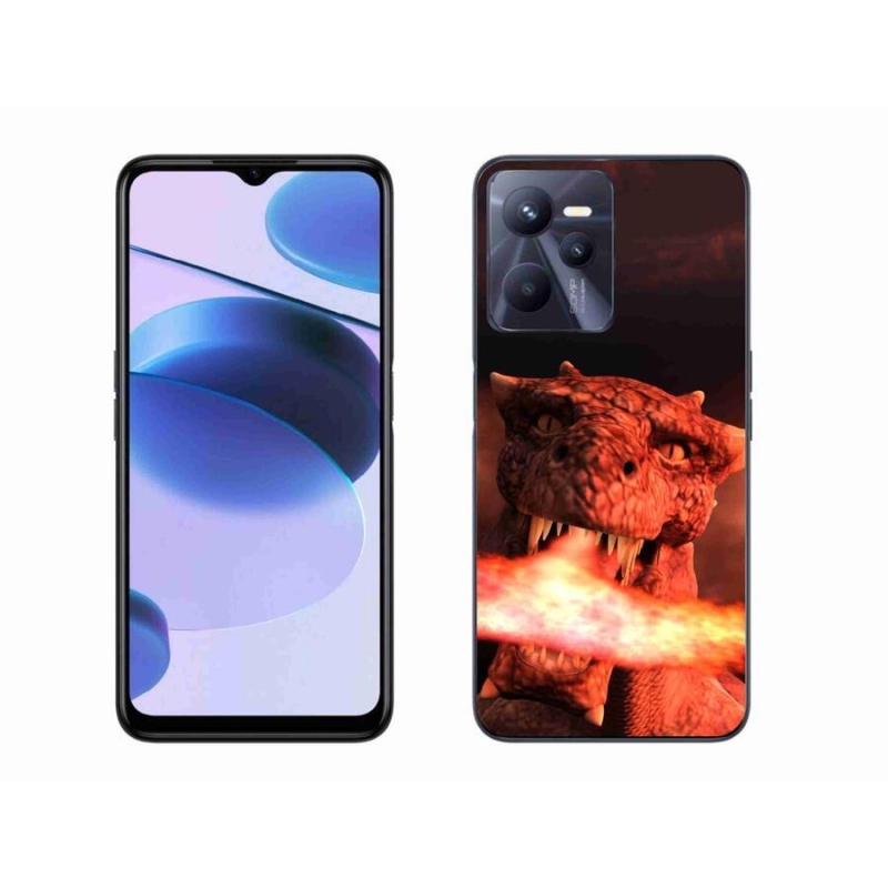 Gél borító mmCase mobilhoz Realme C35 - sárkány