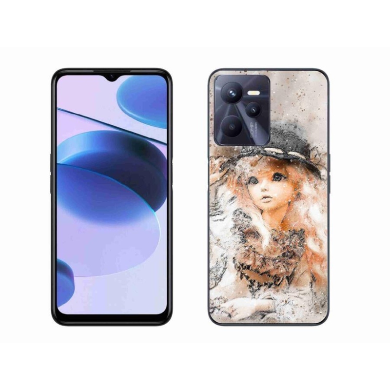 Zselés borító mmCase mobilhoz Realme C35 - lány kalappal