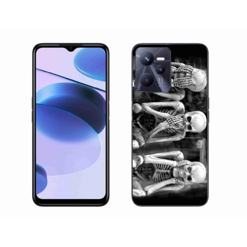 Zselés borító mmCase mobil Realme C35 - csontvázakhoz