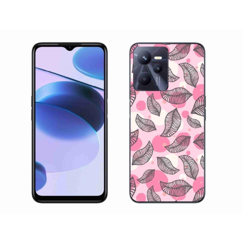 Gél borító mmCase a Realme C35 készülékhez - rajzfilmes hulló levelek