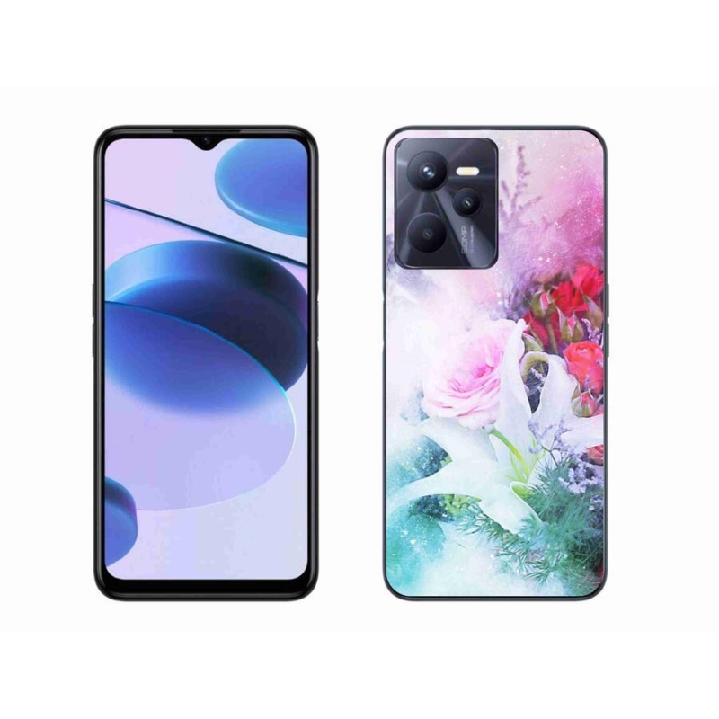 Gél borító mmCase mobilhoz Realme C35 - virágok 4