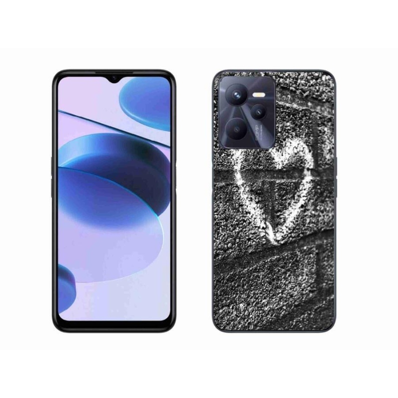 Gél borító mmCase mobilhoz Realme C35 - szív a falon
