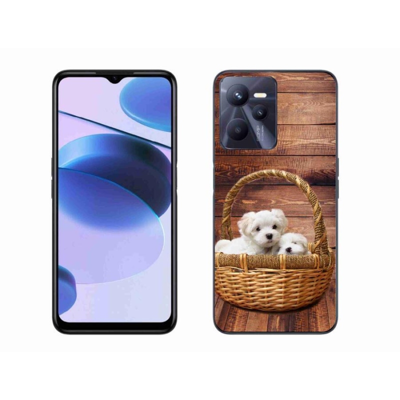 Gél borító mmCase mobilhoz Realme C35 - kölyökkutyák