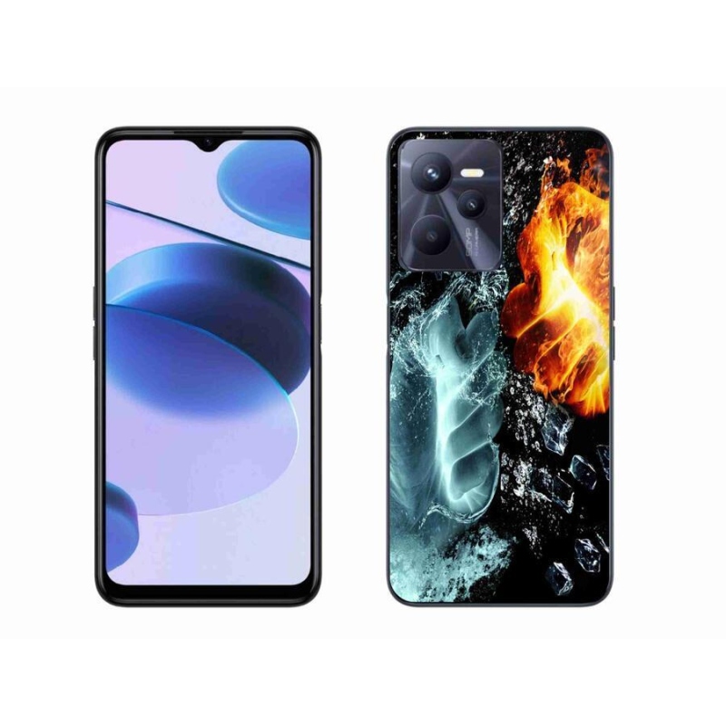 Zselés borítás mmCase a Realme C35 készülékhez - víz és tűz